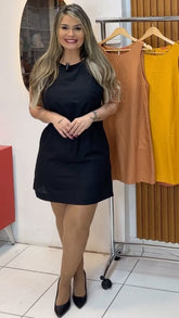 VESTIDO CAROL MIDI PRETO